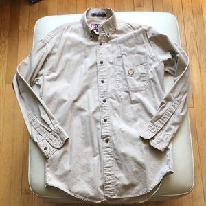 Ralph Lauren Chaps Tan Button Down Shirt